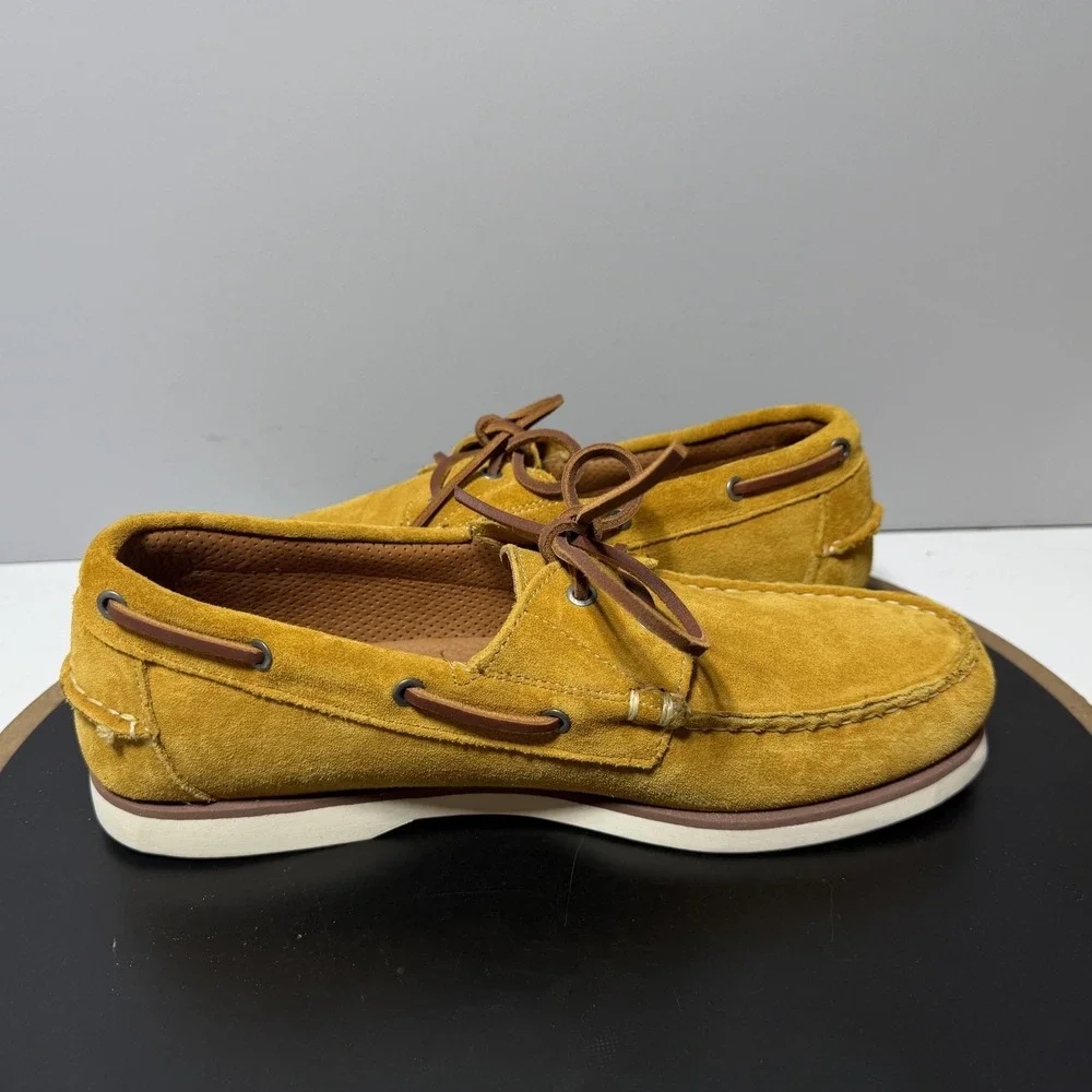 Allen Edmonds Shoes Mens Size 9‎ D Yellow Suede Boat Moc Toe Casual Forte 10